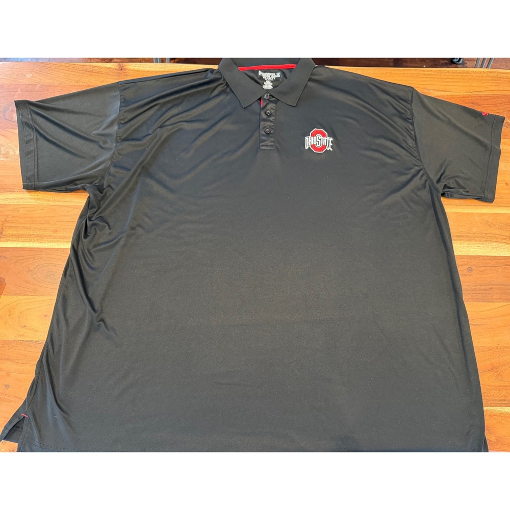 Profile Varsity Ohio State Buckeyes Polo Shirt Mens 6XL Big and Tall Black NCAA